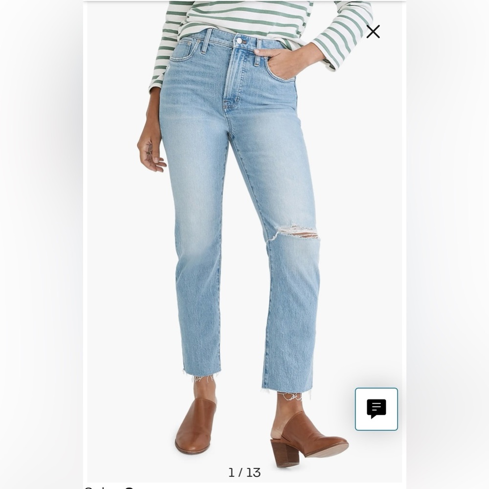 Madewell the curvy perfect vintage jeans size 30
